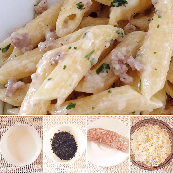 penne salsiccia e pecorino